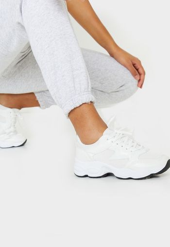 white bubble sole trainers