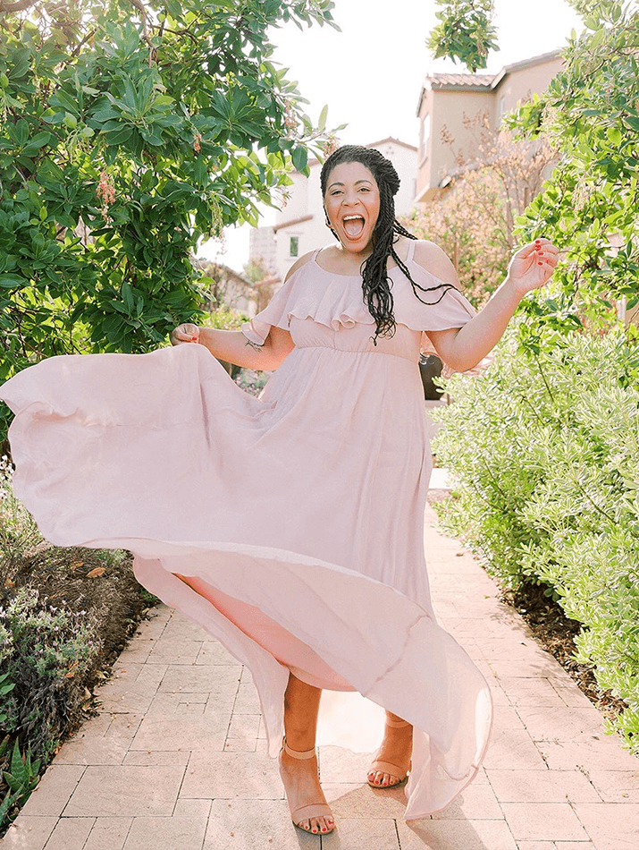 Plus Size - Blush Pink Floral Chiffon Hi-Lo Dress - Torrid