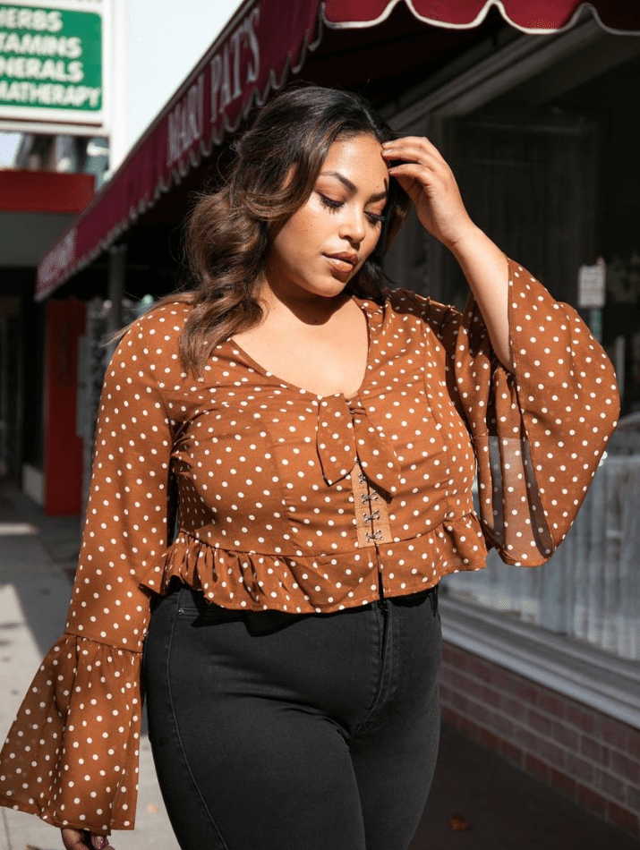 Plus size cheap bodysuit blouse