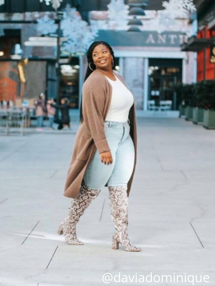 Plus size over 2025 the knee boots