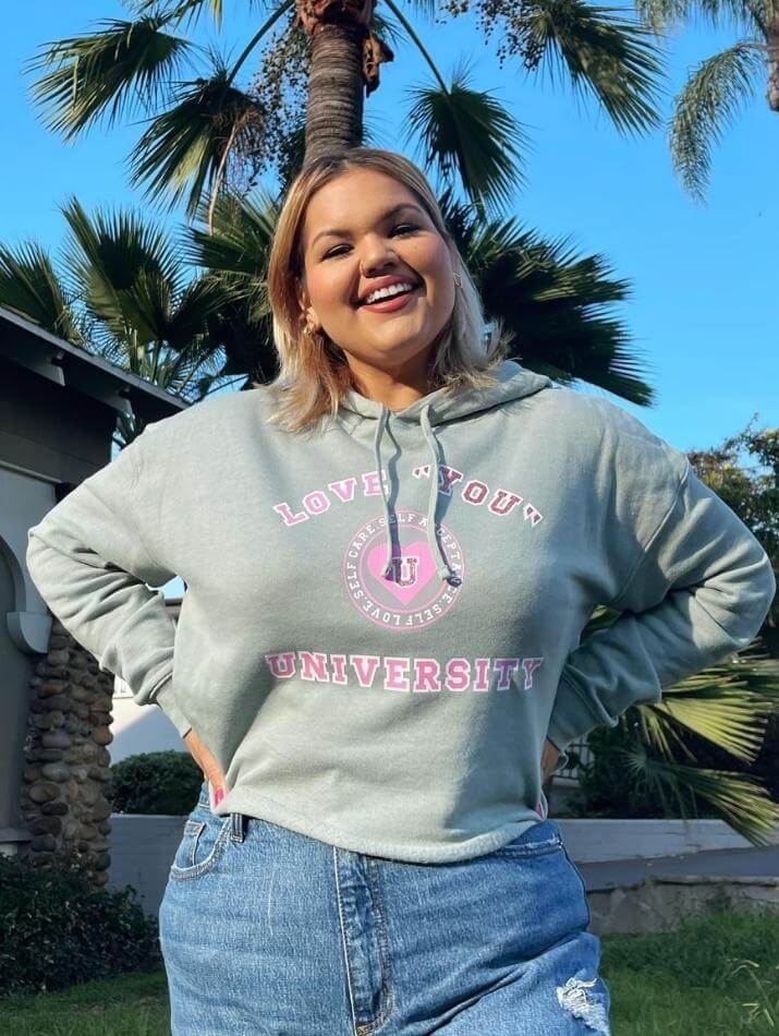 Distressed sweatshirt plus clearance size